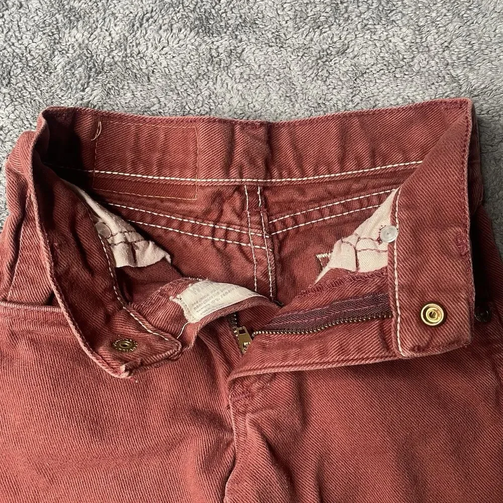 Vtg Wrangler 80s/90s 4 Slim Red Rust Jeans 928L88R Denim Made In USA 3T-4T